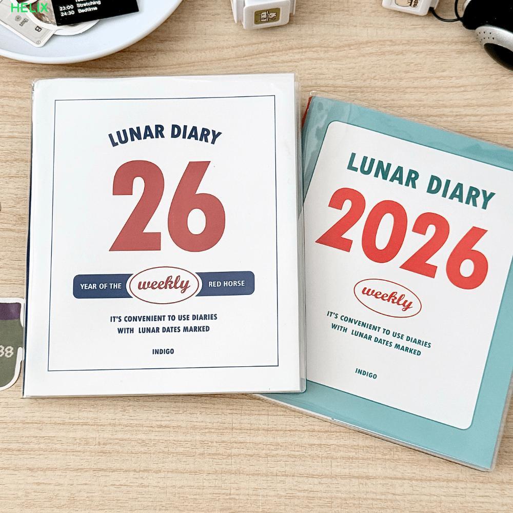 เฟลิกซ์ ตารางหนังสือวางแผนชีวิต,2026ย้อนยุคนักเรียนศึกษาไดอารี่วางแผน,น้ําหนักเบาพร้อมปฏิทินมินิมอลปกแข็งวารสารโน๊ตบุ๊คนั