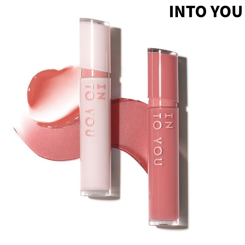 INTO YOU Xinmu และ You/Mirror Lip Gloss ติดทนนาน Moisturizing ลดเส้นริมฝีปาก Light Mirror Lip Protec