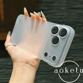 เคสไร้กรอบฝ้าบางเฉียบมินิมอลสําหรับ ไอโฟน 17 โปรแม็กซ์ ฟิล์ม…