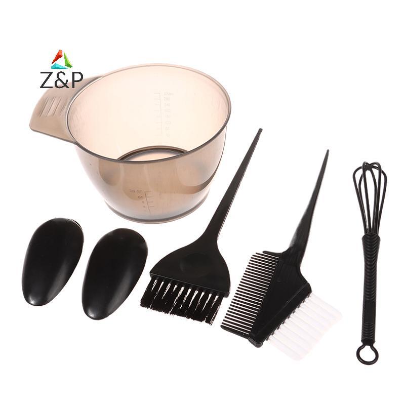 Z & P 5 ชิ้นแปรงย้อมผมชุดชามหูหมวกผสม Rod Hair Tint Dying สี Applicator แปรง Hairdressing สไตล์อุปกรณ์เสริม COD