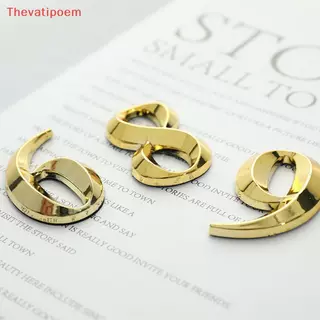 [Thevatipoem] 1 ชิ้นความสูง 5 ซม.Golden Home สติกเกอร์ที่อยู่ประตูป้ายทอง Modern House Number HOT