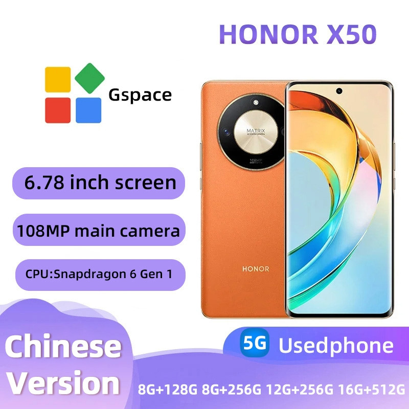 Honor X50(5G)สมาร์ทโฟน 256GB All Colours Good Condition โทรศัพท์มือสอง 支guigle play PF7Q
