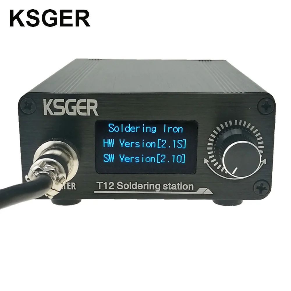 KSGER T12 สถานีบัดกรีเคล็ดลับเหล็ก STM32 V2.1S OLED DIY FX9501 จับเครื่องมือไฟฟ้าเชื่อมอุณหภูมิ Cont