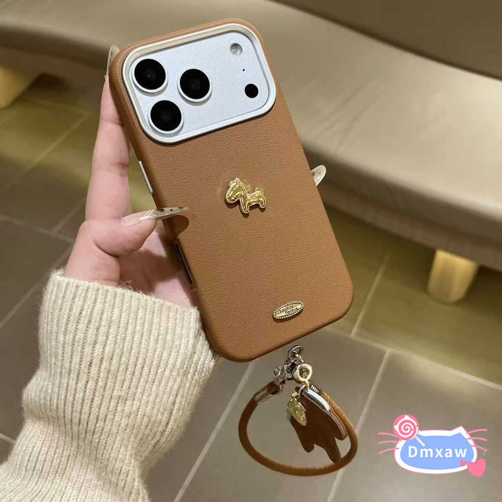 ปีใหม่น่ารัก Gold Pony PU หนังเคสโทรศัพท์สําหรับ Xiaomi 17 15T 15 14T 13T Pro Max Mi 11 Lite 11X Pro