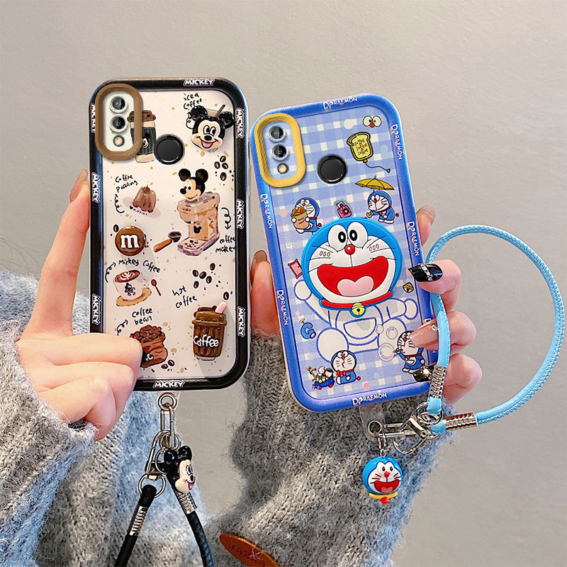 ล้อมรอบซิลิโคนสําหรับ Huawei nova 5t nova y70 nova y60 nova y61 nova y70 nova y71 nova y90 nova y91 nova y62 nova 4 nova5 pro nova 7i nova 7 se nova 5 เคสโทรศัพท์สุภาพสตรี Shock-กันกระแทกสุนทรียศาสตร์พร้อมเชือกเส้นเล็ก