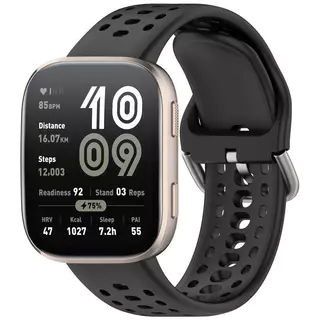 สาย Amazfit Bip 6 สายยาง วงดนตรีถ้ำนุ่มระบายอากาศ อุปกรณ์เสริมนาฬิกาสมาร์ท 22mm เปลี่ยนสายนาฬิกา Amazfit BIP 6