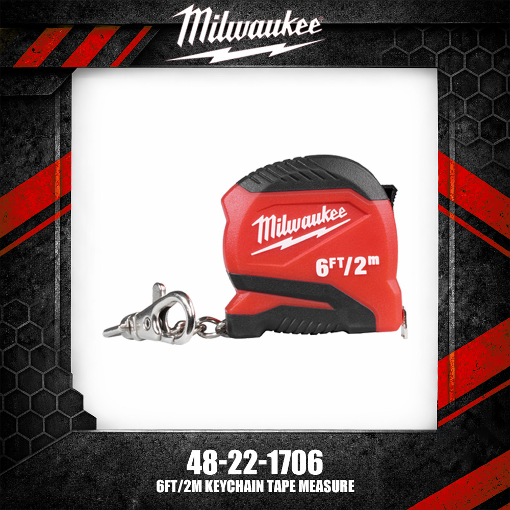Milwaukee 48-22-1706 6ft/2m พวงกุญแจเทปวัด Gauging เครื่องมือเครื่องมืออุปกรณ์เสริม