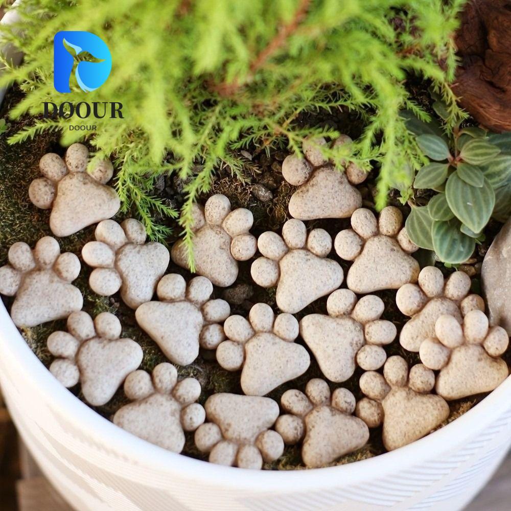 DOOUR 20 ชิ้น Cat Claw Stone Step, DIY ตกแต่งสนามหญ้าเรซิ่นบอนไซหิน,รายการตกแต่งบอนไซ Micro-Landscap