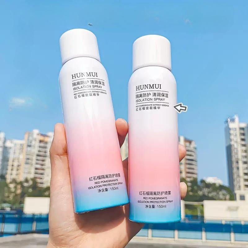 SR-shop：สเปรย์กันแดดหน้า กันแดดทาตัว กันน้ำ กันเหงื่อ (150ml) SPF 50 PA+++สเปย์กันแดด สเปร์ยผิวขาว