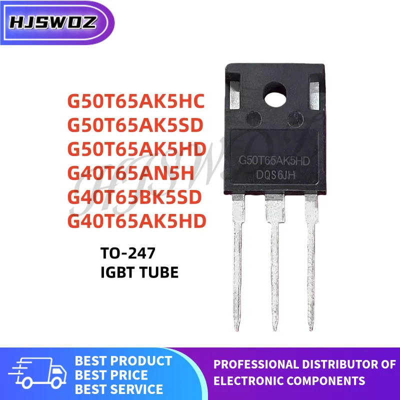 5 ชิ้นยี่ห้อใหม่ G50T65AK5HC G50T65AK5SD G50T65AK5HD G40T65AN5H G40T65BK5SD G40T65AK5HD TO-247 IGBT 