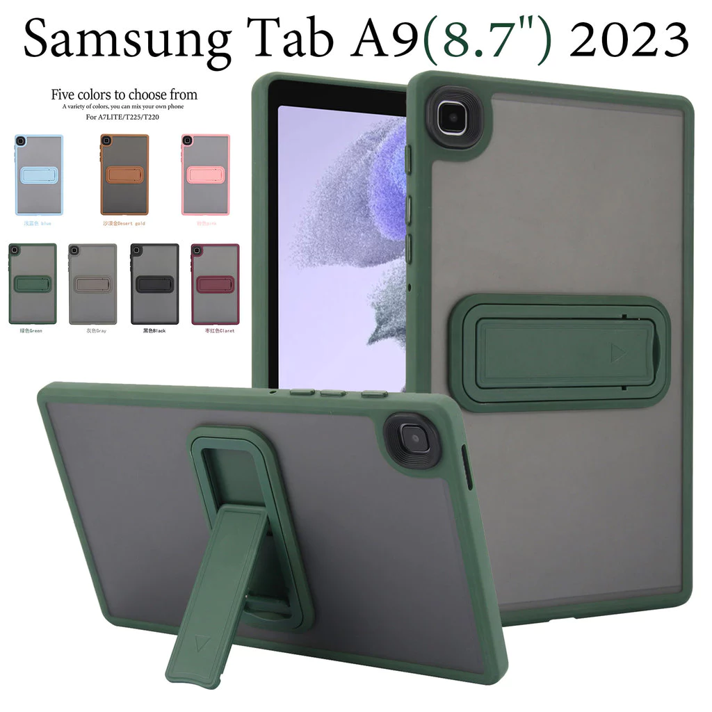 SAMSUNG สําหรับSamsung Galaxy Tab A7Lite 8.7inch 2021 กรณีแท็บเล็ตGalaxy Tab A9 2023 คุณภาพสูงMatteพร้อมขาตั้งDropทนกรณี