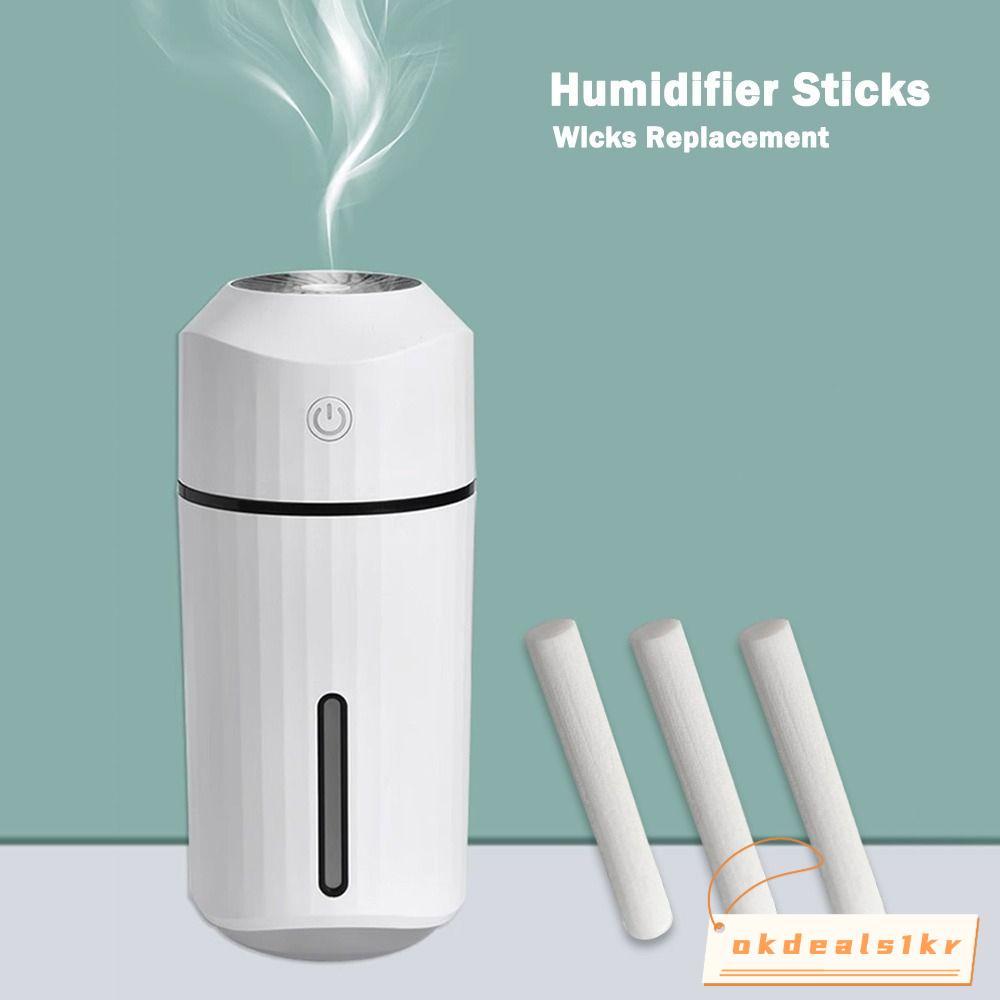 IOKDEALS1 50PCS Humidifier Sticks, 8 มม.ขนาดฟองน้ําติดกรองเติม Sticks,อะไหล่อัลตราโซนิกผ้าฝ้ายวัสดุ Wicks เปลี่ยนแบบพกพา Humidifiers