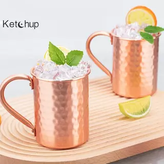 [Ktchup-t] 500ml 100% ทองแดง Moscow Mule Mug Cotail ถ้วยไวน์ตอกทองแดงแก้วเบียร์แก้วกาแฟถ้วยนมบาร์ถ้วย Drinkware สแตนเลสทนทานดี