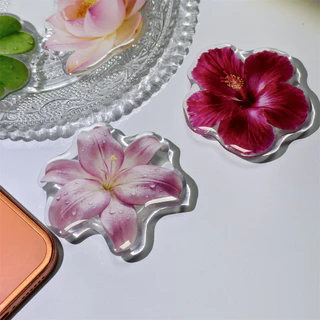 Original Flower Phone Stand Rose Lily Clover Airbag Telescopic Griptok Ins Fashion Lotus Phone Holder