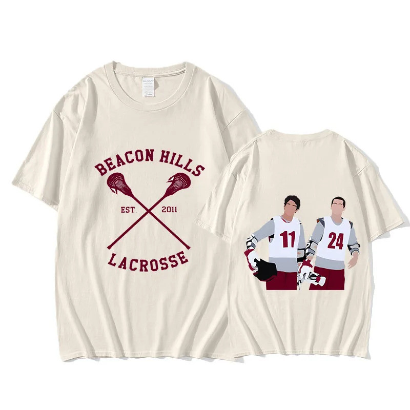 เสื้อยืด Teen Wolf สำหรับผู้ชาย เสื้อผ้าวินเทจ ผ้าฝ้าย แขนสั้น สไตล์กอธิค คุณภาพสูง เสื้อยืดแฟชั่น R