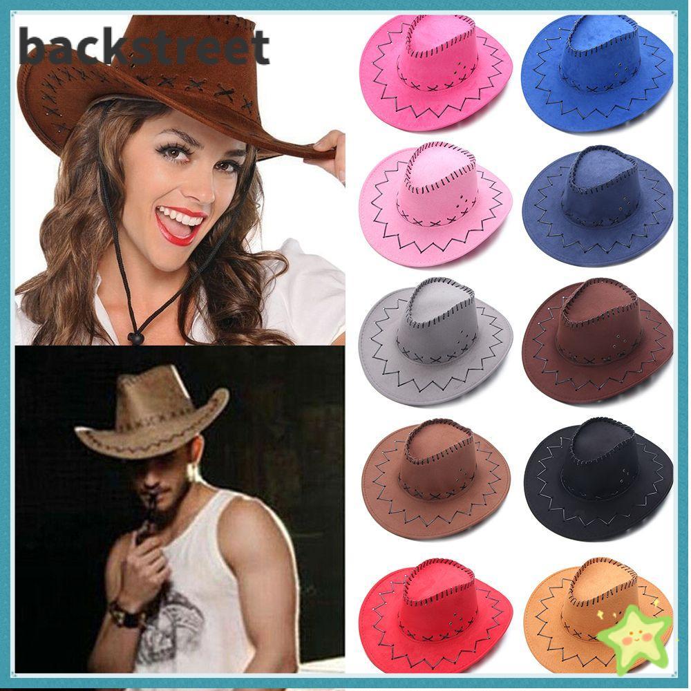 BACKSTAGEREETDV Jazz Hat ปานามา Western Style Felt Fedora Hat