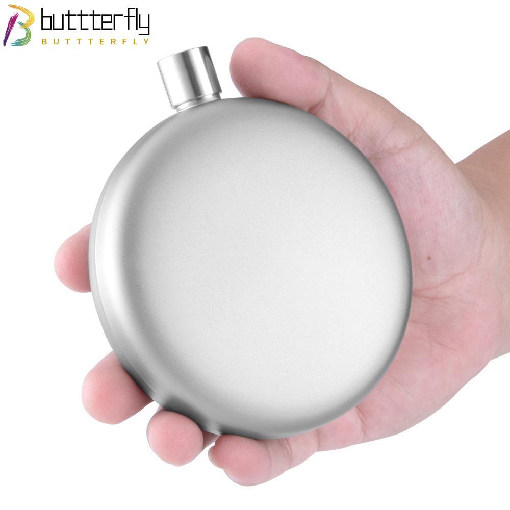 BUTTTERFLY Titanium Flask, Ultralight Spill Proof Seal drink Flask, ทนทาน 180ml แบบพกพา Smooth Curve