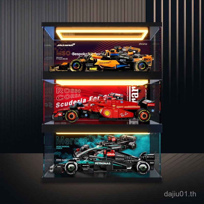 ⭐⭐เหมาะสําหรับ Lego speed Racing Series F1 กล่องแสดง 77242 77244 77251 กล่องเก็บของแบบด้านหลัง⭐⭐