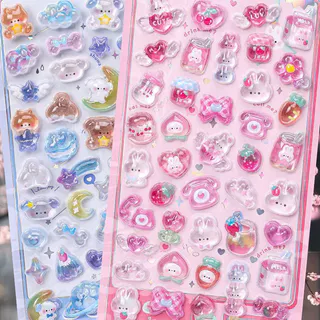 น่ารัก 3D Candy สติกเกอร์ Bonbon Drop Seal Kawaii การ์ตูนสติกเกอร์ตกแต่ง Murah พร้อมสต็อก