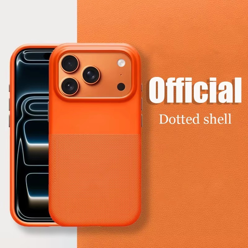 Magnetic เคสลวดลายจุด สำหรับ iPhone 11 13 17 Pro Max case 16 15 14 12 17 Pro Max เคสกันกระแทก ผิวสัมผัสแบบด้าน