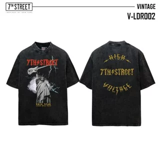 7th Street Oversize Vintage (สกรีน2หน้า) ผ้าCotton Comb ฟอกซีดสไตล์วินเทจ ฟอกแบบตัวต่อตัวขึ้นริ้วตามตะเข็บฟอกจากเสื้อ...