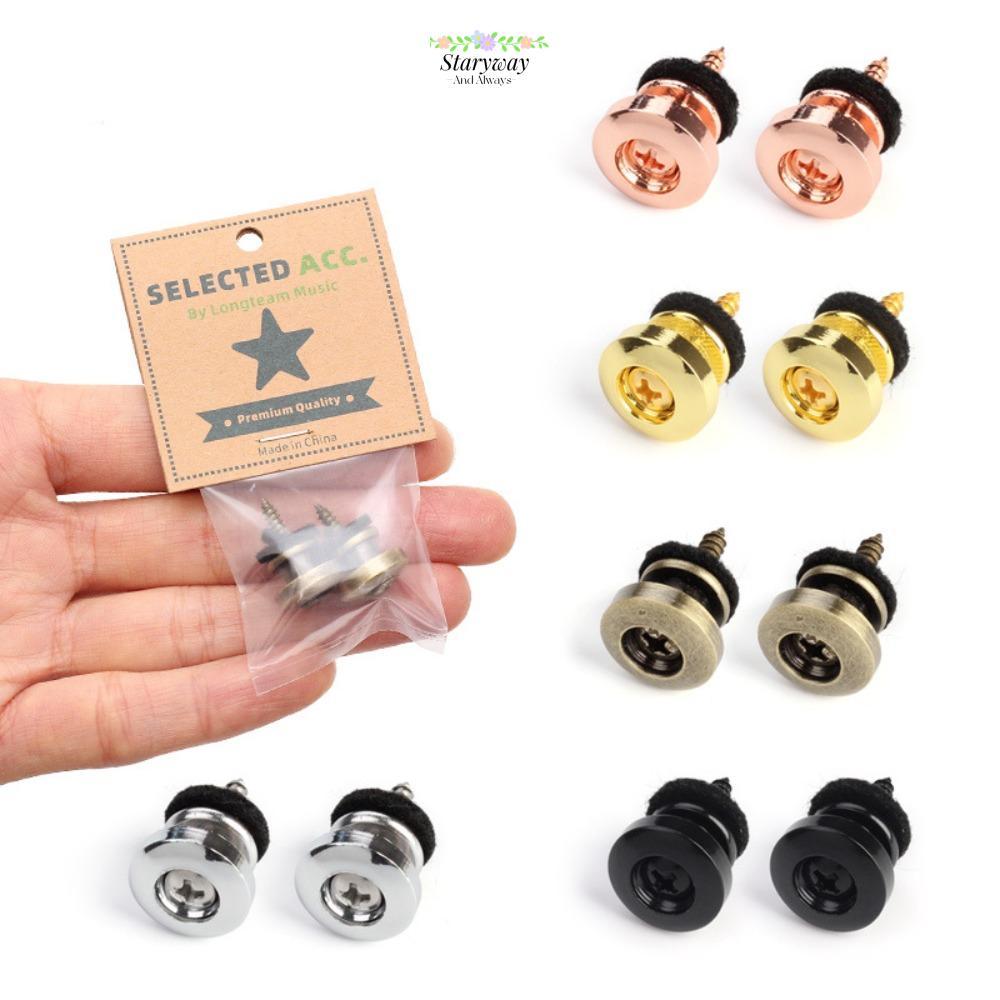 STARYSWAY 2 ชิ้นกีตาร์หาง Studs, ปฏิบัติกีตาร์สายคล้องปุ่มล็อค, Anti-slip ล็อค Fixing Pin เครื่องดนตรีอุปกรณ์เสริม