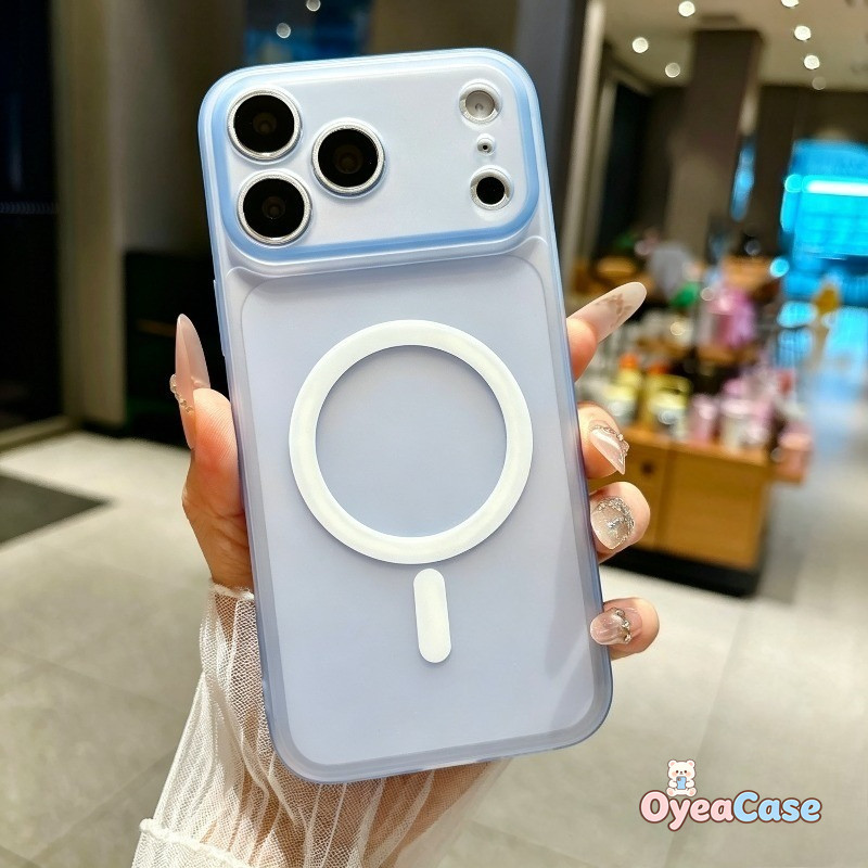 Ice Mist กรณีแม่เหล็ก TPU สําหรับ Realme 12 12X Pro Plus 10 10T 9 Pro Plus 9i 7 7i Global 5G 4G Vibrant สีส้มน่ารักหรูหราธุรกิจ Ultra-Thin ปลอกคู่