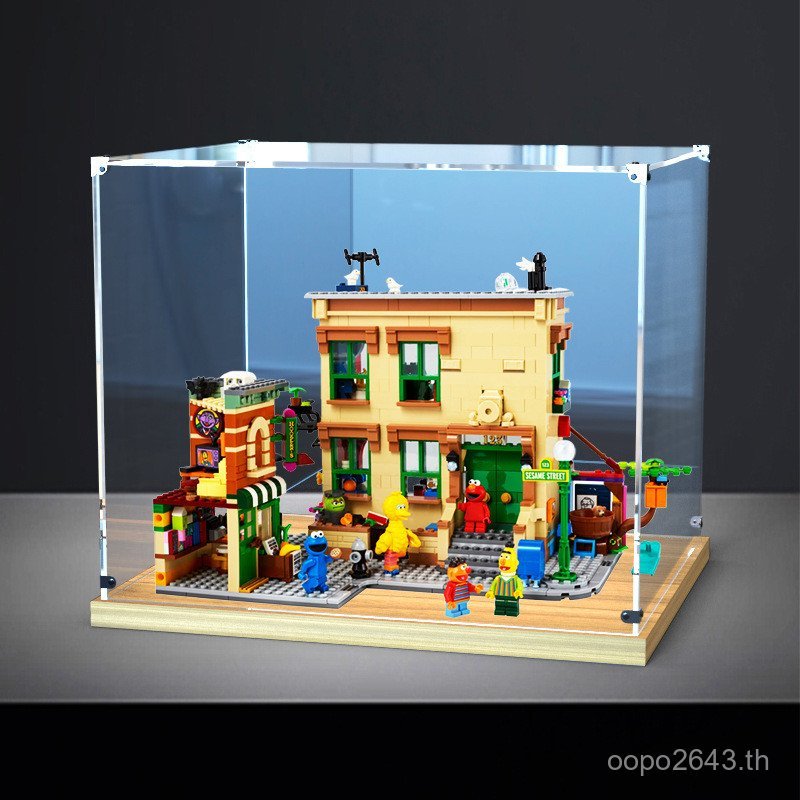 กล่องเก็บของ Master-Made อะคริลิค Sesame Street จอแสดงผลไม้เหมาะสําหรับด้านล่างโปร่งใสป้องกันฝุ่นกล่