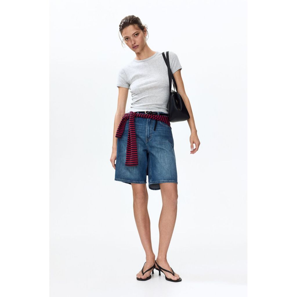 H&M(เอชแอนด์เอ็ม) เสื้อยืดถักผ้าพ้อยแตล ผู้หญิง 1333899_3 – โปรปัง
