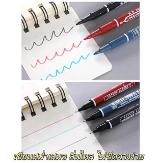 【สต็อกท้องถิ่น】ปากกามาร์คเกอร์ถาวรกันน้ํา , เครื่องหมาย 2 หัว, สําหรับพลาสติก / เหล็ก / ไม้ / ผ้า / หนัง / แก้ว