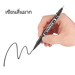 【สต็อกท้องถิ่น】ปากกามาร์คเกอร์ถาวรกันน้ํา , เครื่องหมาย 2 หัว, สําหรับพลาสติก / เหล็ก / ไม้ / ผ้า / หนัง / แก้ว