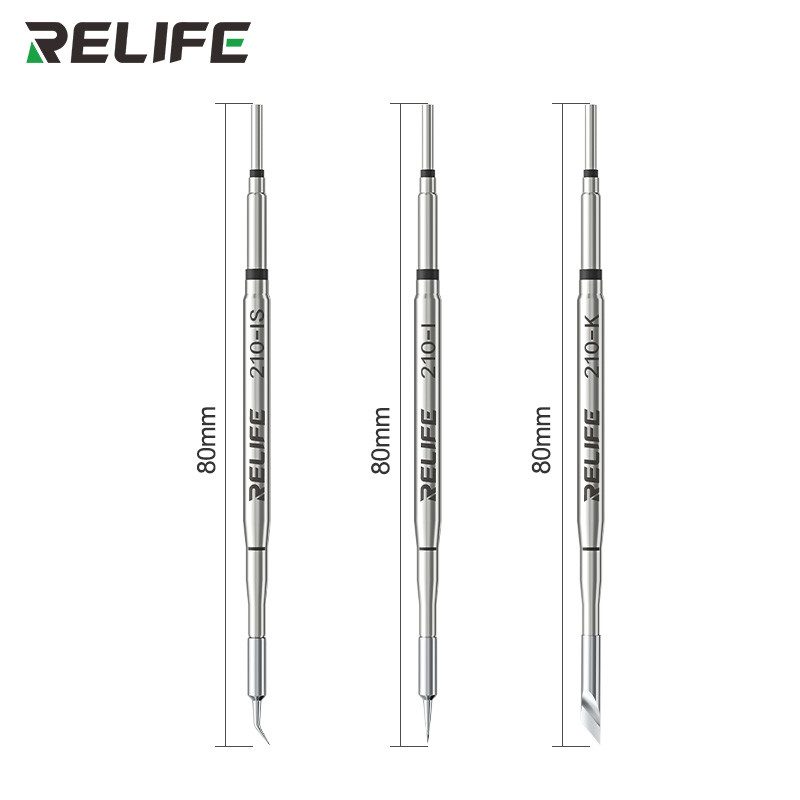 RELIFE 210 ชุดหัวแร้งบัดกรี (I/S/K) ใช้งานร่วมกับ Aixun C210 T210 T26 T26D S21 สถานีบัดกรี Hand Tip 
