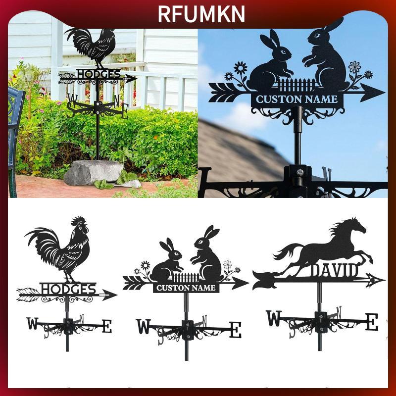 [rfumkn] Metal Weather Vane Roof ตกแต่งสัตว์ Weathercock สัตว์โลหะ Wind Vane สําหรับ Yard