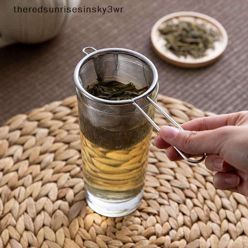 (the) สแตนเลสชา Infuser นํากลับมาใช้ใหม่ชารั่วกรองกาน้ําชากรองเดี่ยวหูรูปร่างกาแฟสมุนไพรเครื่องเทศ Diffuser พร้อมที่จับ (TH)