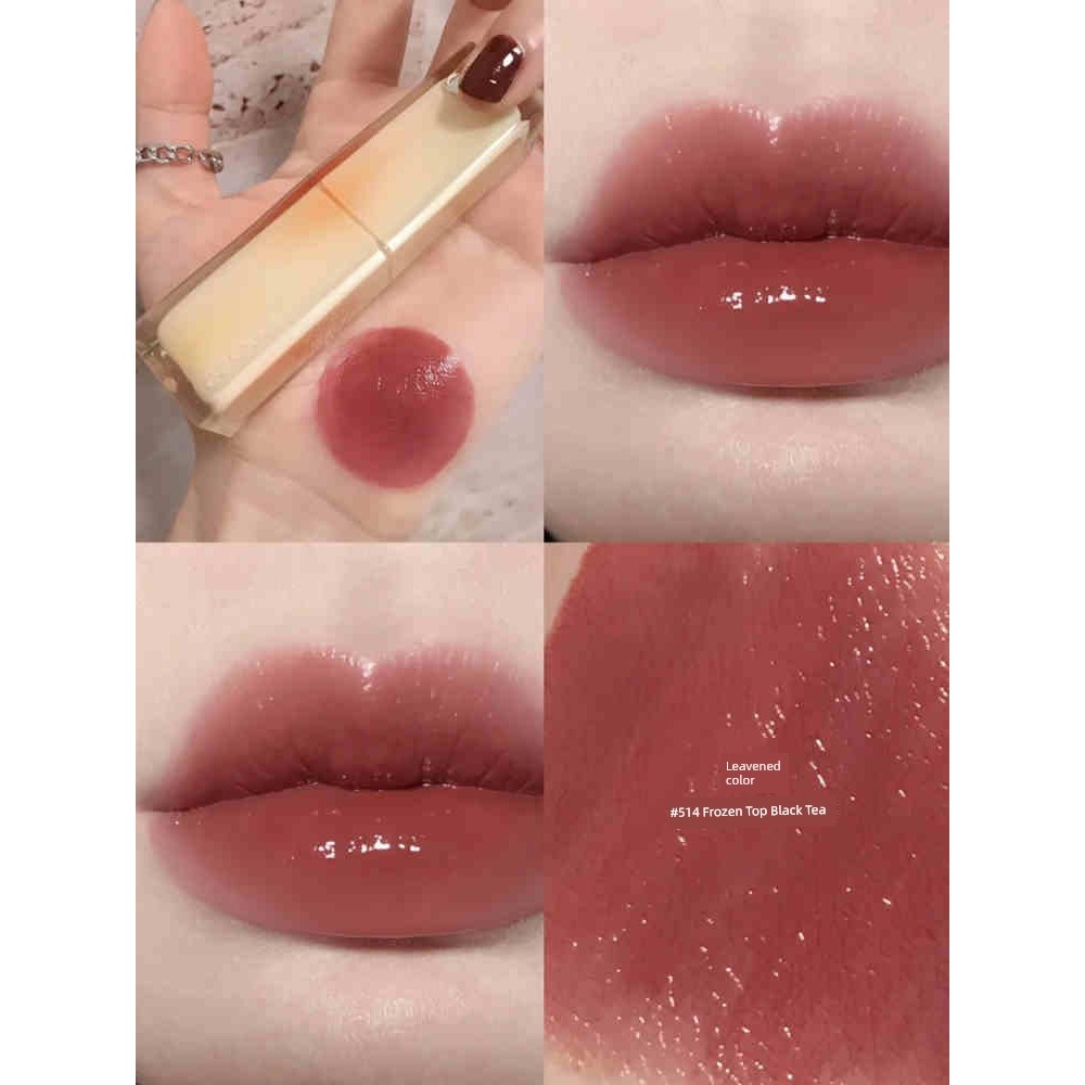 ลิปสติก lipstick Joocyee หมักสี Taffy Yu Shuxin ลิปสติกสไตล์เดียวกันคริสตัล Jelly Water Gloss Formin