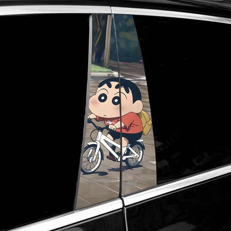 Crayon Xiaoxin Car B- Pillar Protective Film Creative Personality Stickers New Creative B- Pillar Ca