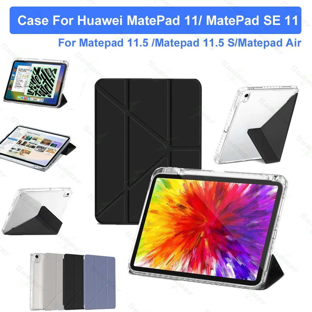 Summer เคสสำหรับ Huawei MatePad 11,MatePad SE 11 และ MatePad 11.5 พร้อมที่วางปากกา/ฝาครอบแท็บเล็ตแบบเปิด/ปิดอัตโนมัติ