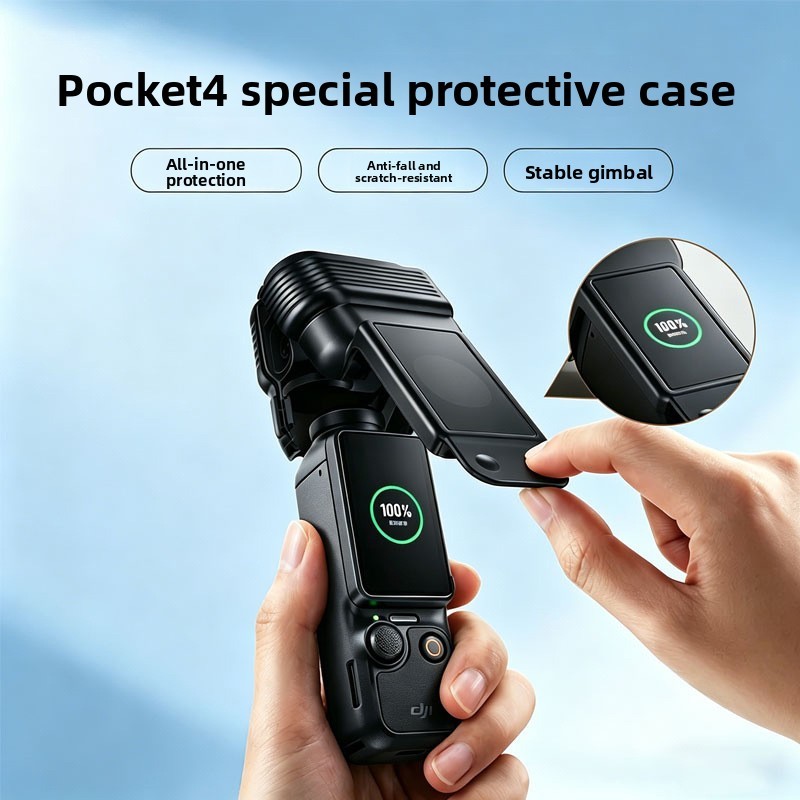 เหมาะสําหรับ DJI Pocket 4 เคสป้องกันกระเป๋ากล้อง Gimbal เคสป้องกันฝุ่นกันกระแทก @-