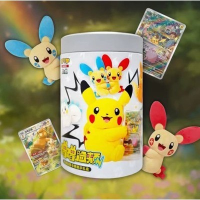 Pokemon TCG จีน SC Nuzzle Cheeks ของเล่นตุ๊กตาการ์ดแสดงกล่องของขวัญกล่องสุ่ม