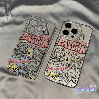 เคสไอโฟน ชีวิตกราฟฟิตี เคสใส กันกล้อง cho iPhone 11 12 13 14 15 16 ProMax X XR XS Max 7 8Plus-CL