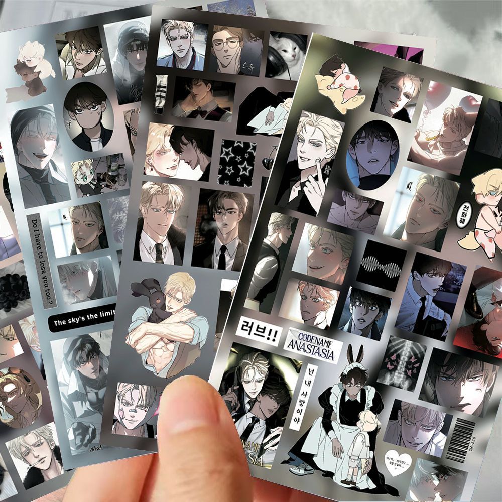8 แผ่นเกาหลี BL Manwha รหัสชื่อ Anastasia Die-cut สติกเกอร์ ออตโตมัน Mipage สติกเกอร์อะนิเมะ Scrapbooking Collages อุปกรณ์การเรียน