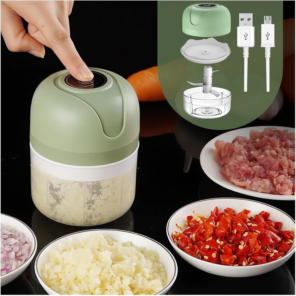 USB ชาร์จไฟฟ้ากระเทียมเครื่องบด-2023 ใหม่แบบพกพา Mini Chopper, ไฟฟ้า Mini Chopper Multi-Function Ble