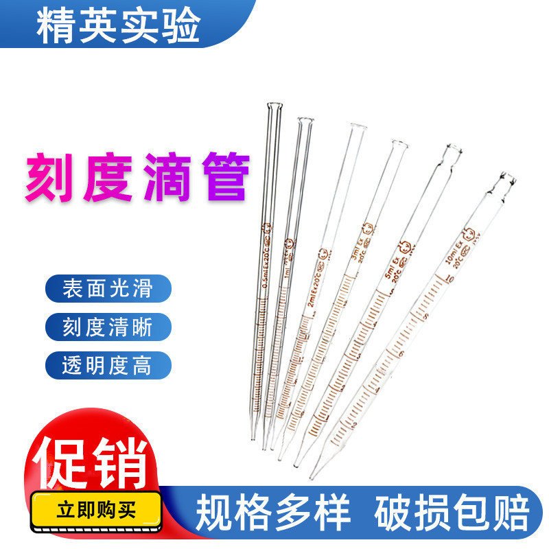 แก้ว Scale Dropper 0.5ml1ml2ml3ml 5ml10ml แก้ว Dropper ปลายยาง Dropper Straw Liquid Remover YVME