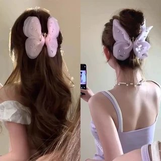 กิ๊บหนีบผมประดับเพชรผีเสื้อ มาใหม่ลุคคุณหนู