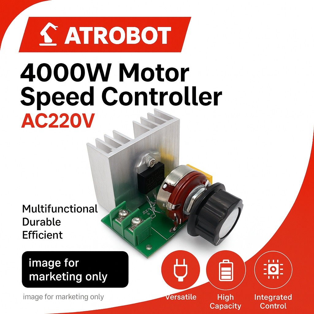 AC 220v 4000W Motor Speed Controller ตัวควบคุมความเร็ว ปรับหรี่ไฟ/อุณหภูมิ สำหรับเตาไฟฟ้า/โบลเวอร์