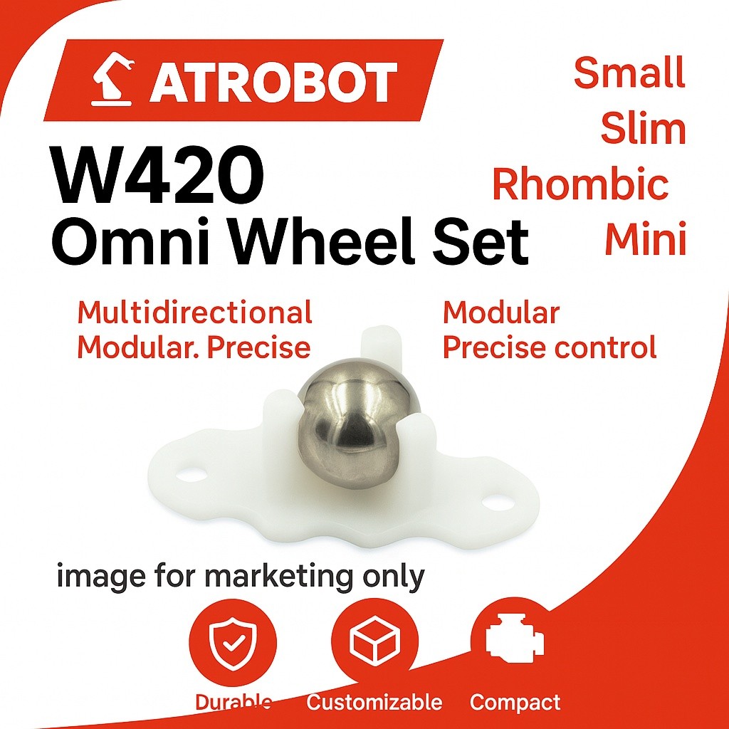 W420 Omni Wheel ชุดแชสซี 2 ล้อ 360 องศา ล้อลูกปืนสแตนเลส โครงไนลอน มอเตอร์ N20 เกียร์โลหะ สำหรับ Arduino UNO