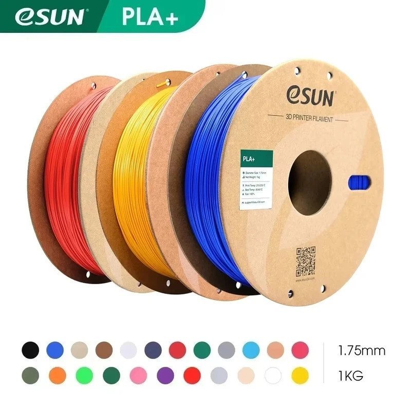 ESUN PLA + 3D เครื่องพิมพ์เส้นใย 1.75 มม.1 กก.Spool คุณภาพสูงสําหรับ Bambu lab 3D เครื่องพิมพ์