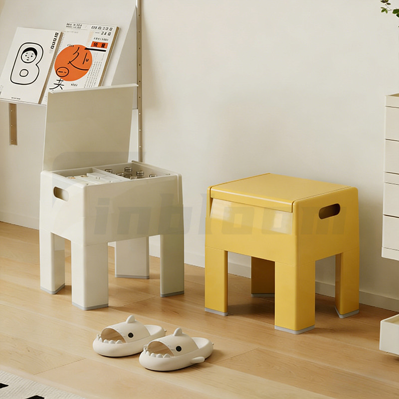 พร้อมส่ง✨สตูลเก็บของ เก้าอี้ตัวเล็ก อเนกประสงค์ โต๊ะข้างโซฟา โต๊ะข้างเตียง ม้านั่งใส่รองเท้า กล่องเก็บของ หนักได้200KG d - รูปที่ 2