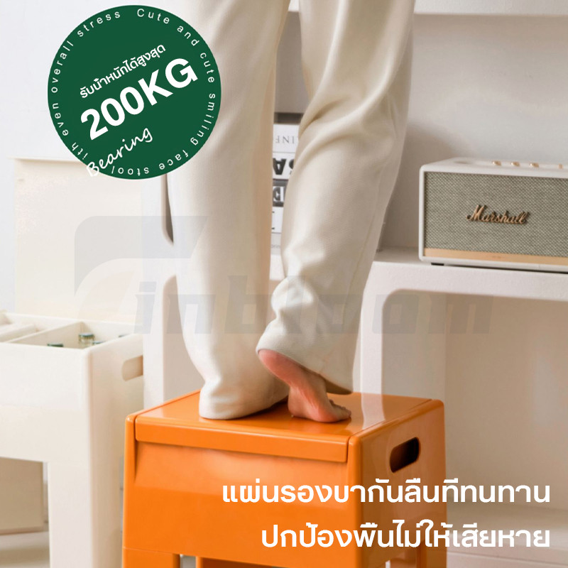 พร้อมส่ง✨สตูลเก็บของ เก้าอี้ตัวเล็ก อเนกประสงค์ โต๊ะข้างโซฟา โต๊ะข้างเตียง ม้านั่งใส่รองเท้า กล่องเก็บของ หนักได้200KG d - รูปที่ 7