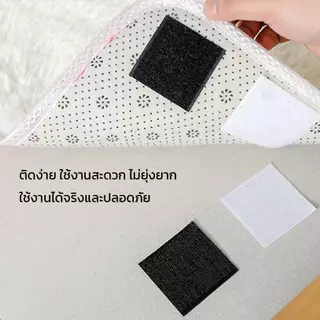 NH แผ่นตีนตุ๊กแกแบบสองหน้า แผ่นกันลื่น ตีนตุ๊กแกทรงกลม เทปกันลื่น สำหรับติดโซฟาและผ้าปูที่นอน
